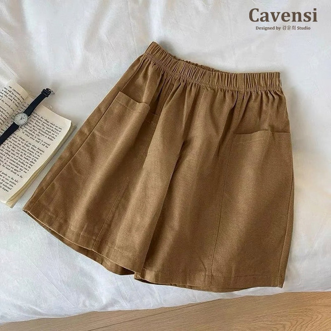 Cavensi 日系闊腿五分褲