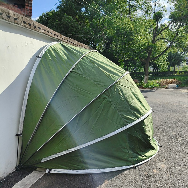걸이식 오토바이 자전거 보관텐트 튼튼프레임 방수 접이식 조립 간이차고 야외 실내 창고 쉘터, 초록의