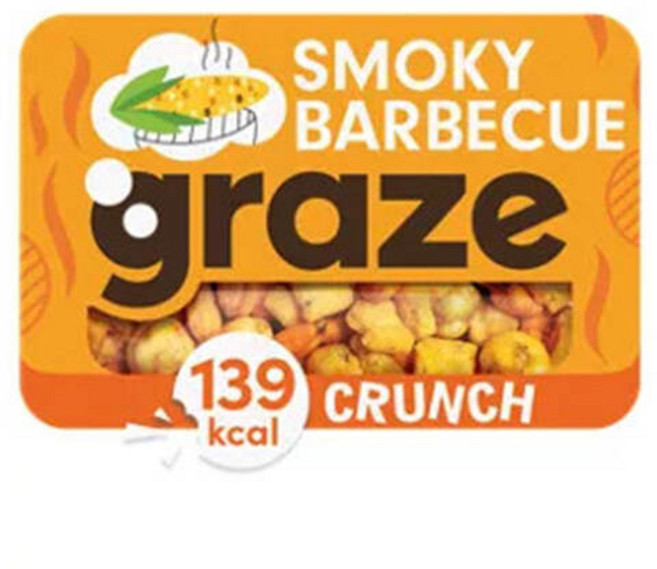 Graze 그레이즈 스모키 바베큐 크런치 혼합 견과 믹스넛 31g 6팩, 1개