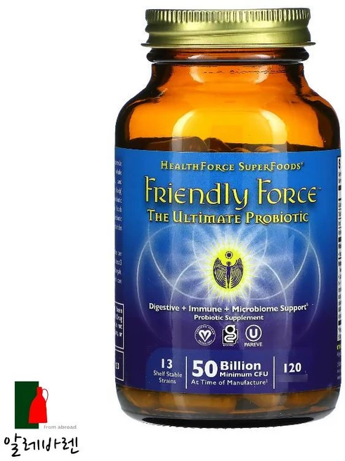 HealthForce Superfoods Friendly Force 얼티미트 프로바이오틱 250억CFU 120정, 1개 - 쿠팡