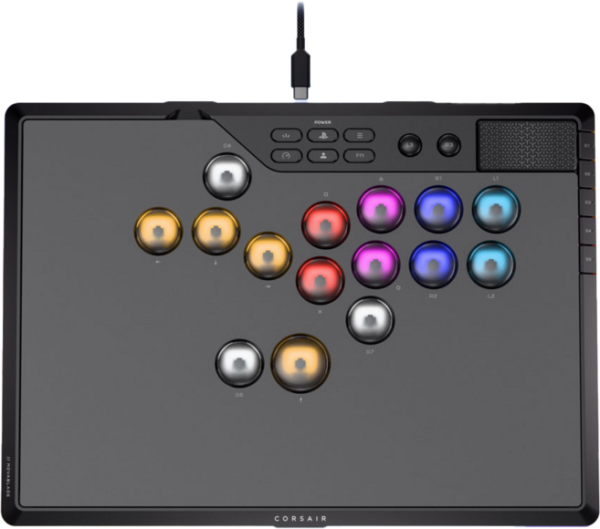 커세어 노바블레이드 PRO 아케이드게임 레버리스 히트박스 철권조이스틱 PC 플스5 게임패드 오락실 게임 고전 옛날게임 래피드트리거, 1개, RGP0147