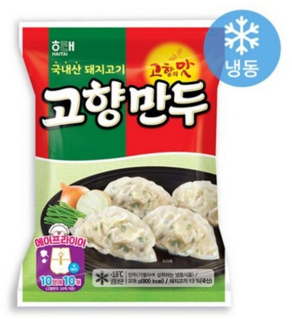 해태 고향만두, 378g, 2개