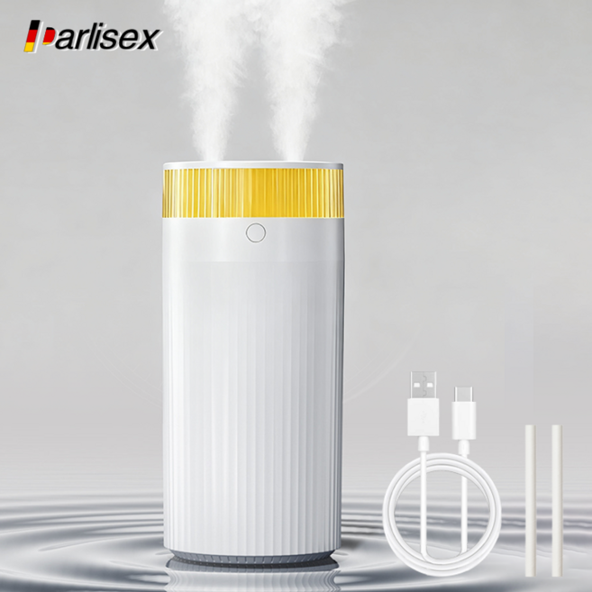 Darlisex 초음파 미니 가습기 1.5L 무선 차량용 무소음 탁상용가습기, 1개, 화이트