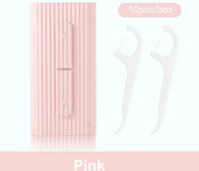 푸시 풀 휴대용 치실 보관 상자 Hilo s 청소 스틱이있는 일회용 이쑤시개, pink