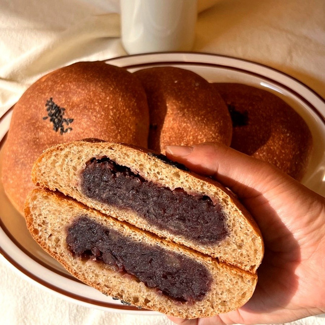 우디베이크샵 유기농100%통밀 단팥빵 (2개입), 180g, 10개