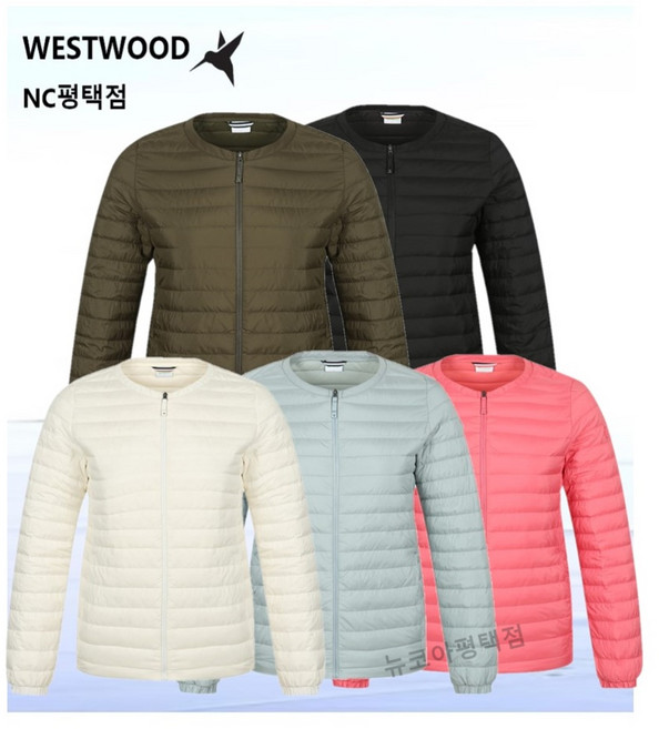 웨스트우드 WESTWOOD 여성 라운드넥 초경량 다운 패딩 자켓 5컬러 O0180