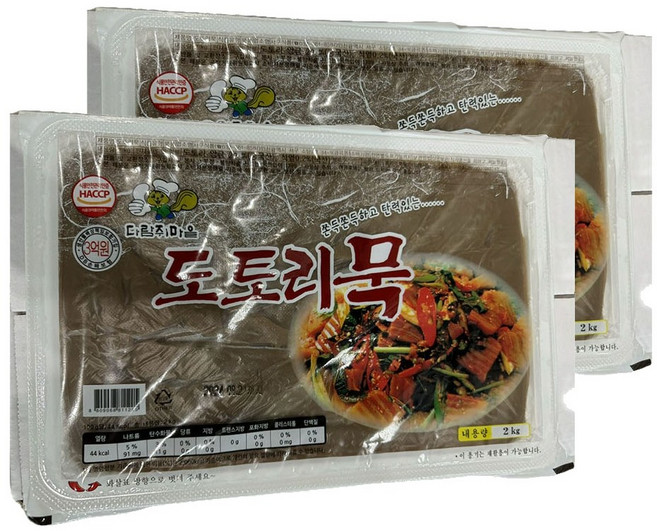 다람쥐마을 도토리묵 4kg (2kg 2개) 박스판매, 1, 본제품선택, 2kg, 2개