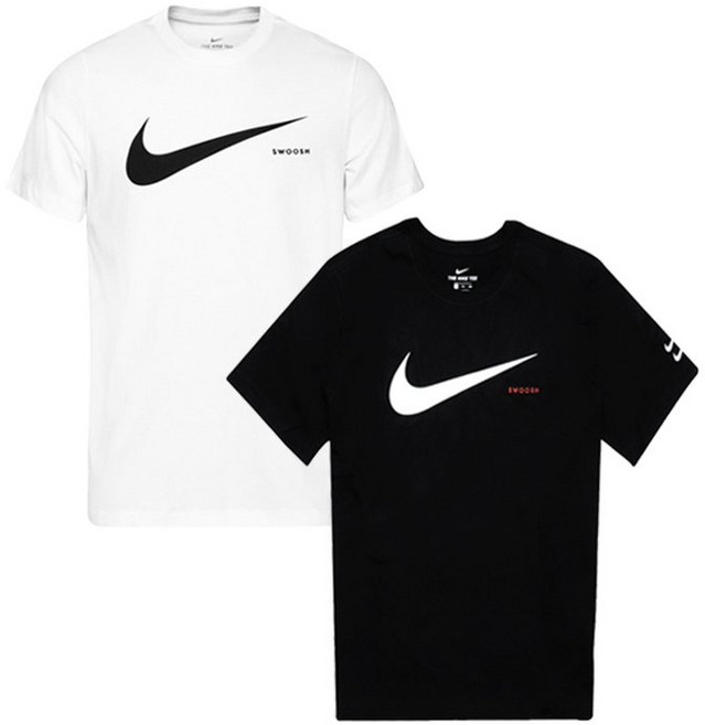 나이키 더블 스우시 숏슬리브 남녀 공용 반팔티셔츠 NSW 크루 클럽 스탠다드 CK2253