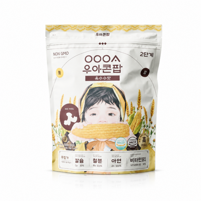 우아 콘팝, 1개, 40g, 옥수수맛
