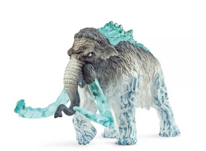 Schleich Eldrador Creatures - 움직일 수 있는 전투 엄니가 17.8cm(7인치) 프로스트 매머드 피규어 사실적인 디테일의 내구성 몬스터 장난감 상상력 넘