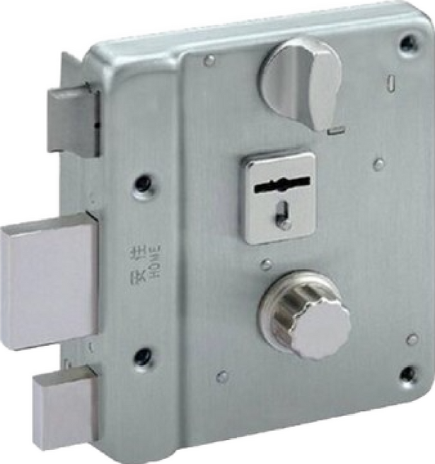 HOME 大安住 9512 白鐵 葉片式匣 連體式五段鎖 硫化銅門 白鐵門 大門鎖 防盜鎖 台灣造, 1個