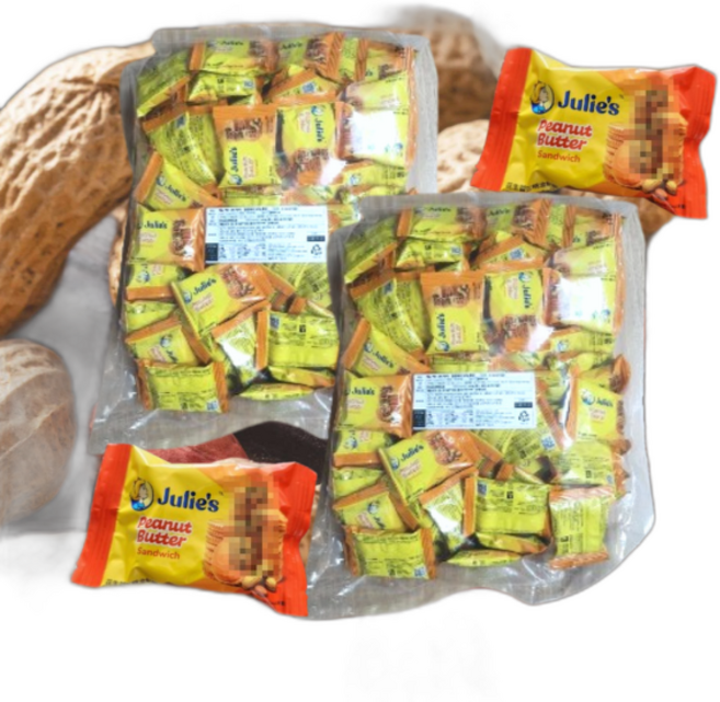 줄리스 피넛버터 샌드위치 크래커 1+ 땅콩 버터 쿠키 과자, 1개, 802g