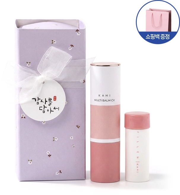 7위 - 가히 멀티밤 CV 본품+리필+선물포장 쇼핑백 세트, 18g, 1개