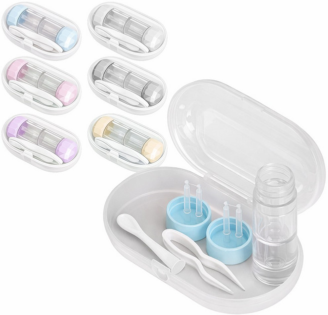 키즈브릭스 RGP 하드렌즈 드림렌즈 렌즈통+흡착봉+보관케이스 세트, 혼합색상, 6개