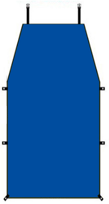 간단한 자동차 차박텐트 어닝 사이드 루프탑 텐트, 파란색 4.4x2미터