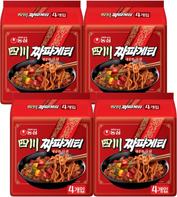 농심 사천짜파게티 137g 4입X4개, 14개