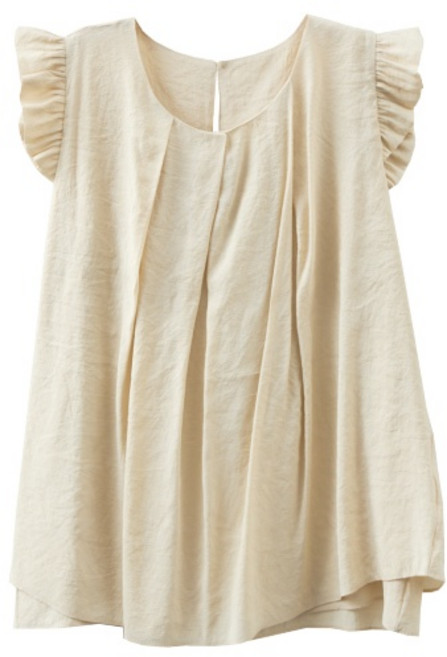 小飛袖雙層背心 後釦無袖傘狀上衣 女裝上衣 修身顯瘦 台灣製造