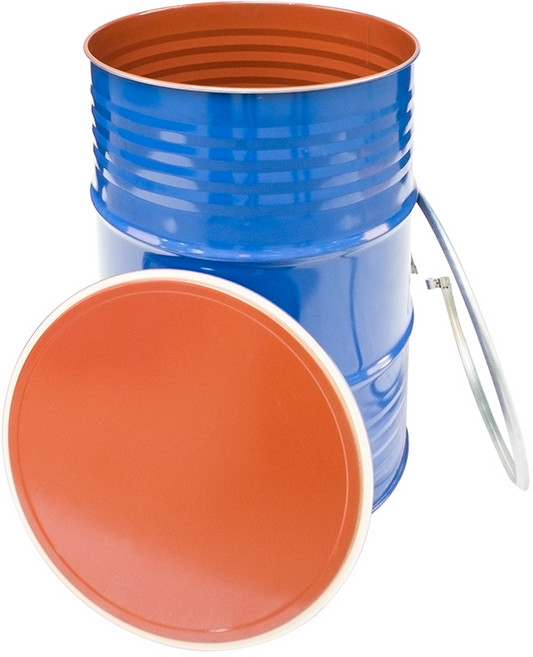 대용량 드럼통 철제 200L 원형 보관통 배럴 저장탱크 뚜껑포함 산업용