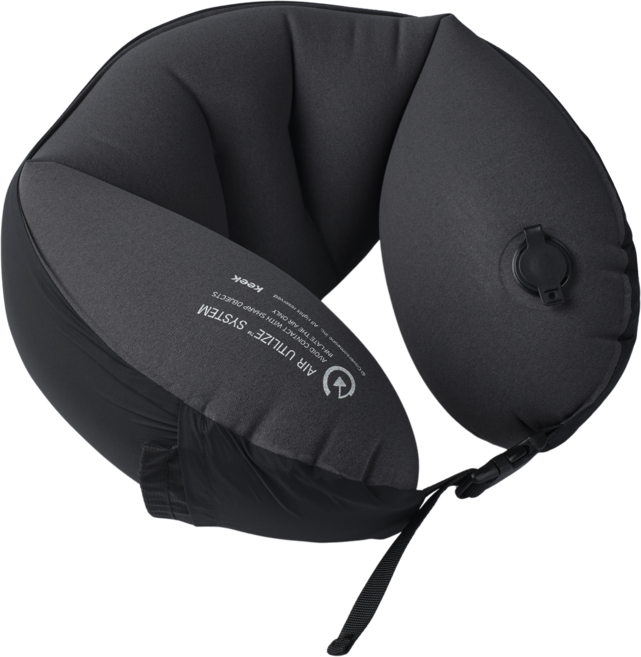 키크 keek 에어 넥쿠션 필로우오V2 휴대용 출퇴근용 여행용 특허 목베개 승무원 기내용, Charcoal