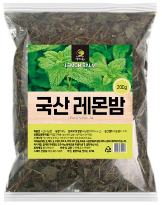 국내산 100% 레몬밤 무첨가 원물, 6팩, 200g