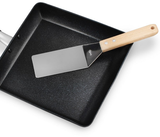 나무 사각 스펫치 닭갈비 호떡 스텐 미니 뒤집개 철판 헤라 터너 스패츌러 볶음 주걱 업소용, 나무 사각 스펫치 왕대, 1개
