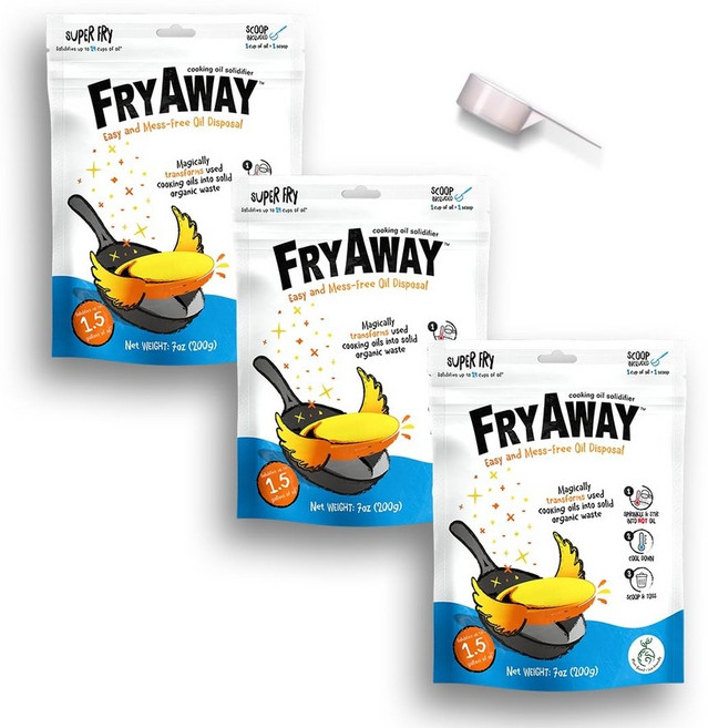 FryAway 프라이어웨이 식용유 고체 식용유 3팩