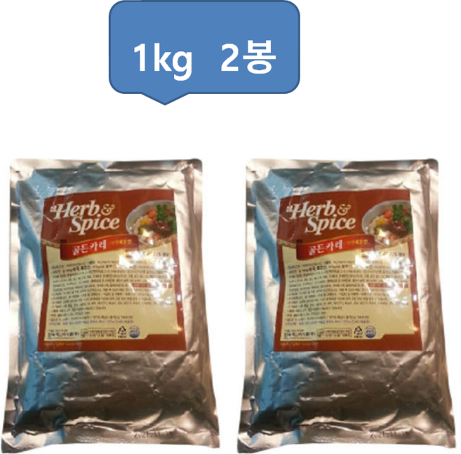 골든카레 약간 매운 맛 에스비 1KG, 2개