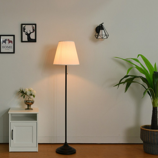 리벌티 장스탠드 엔틱블랙 조명 플로어 인테리어 거실등, 엔틱블랙+12w 볼구 노란빛