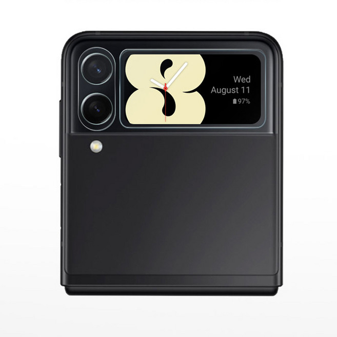 아이수트 Z플립4 (F721) 후면 스크린 카메라 랜즈 액정보호 강화유리 필름, 라지 후면 스크린 강화유리 필름, 1개