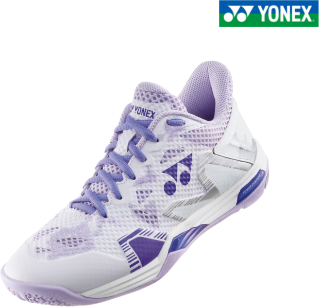 요넥스 배드민턴화 신발 SHB-ELZ3LEX W/PU 이클립션 Z 여성용 2024 MODEL 화이트퍼플 스매쉬스포츠