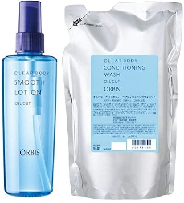 ORBIS 클리어 바디 스무스로션 본체 215ml + 컨디셔닝워시 리필 260ml, 1개