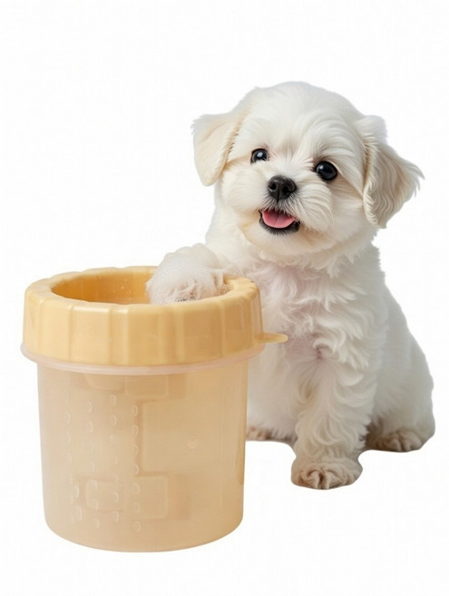 소민펫 발바닥 세척컵 발 세척기, 1개, 옐로우