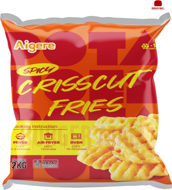 아이그레 양념벌집 감자튀김 스파이시 크리스컷, 2kg, 1개