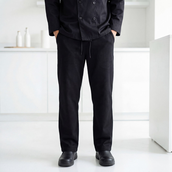 퍼블릭스테이션 남녀공용 봄가을용 릴렉스핏 춘추 조리복 바지