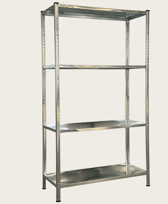 탄소강 다층 높이조절 선반 창고 적재 선반 베란다 수납장 잡동사니 정리 선반, 1개, 은색 150x75x30