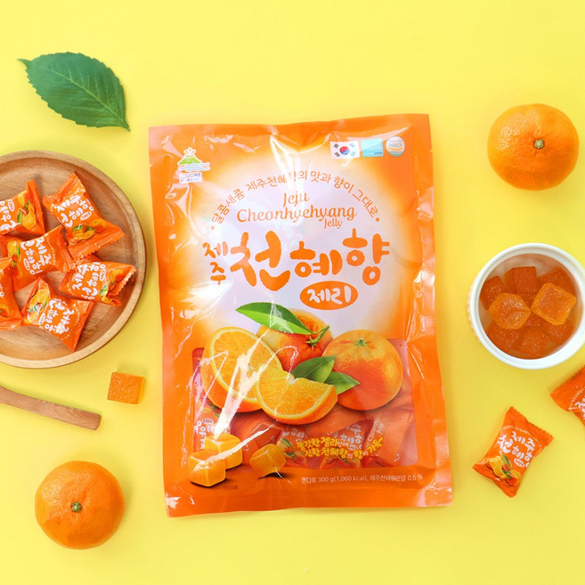 제주 천혜향 젤리 달콤새콤 과일맛 간식, 1개, 300g