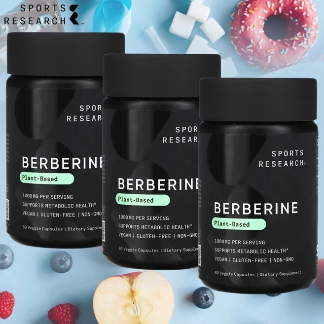스포츠리서치 베르베린 Berberine 버버린 60캡슐 3개, 60정 - 쿠팡