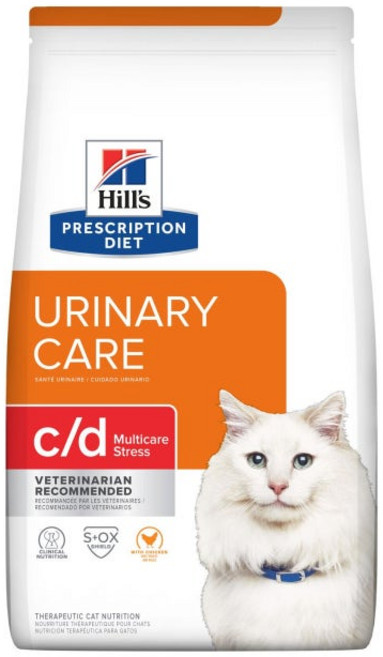 (당일출고) 힐스 캣 c/d cd 스트레스 3.85kg 고양이 멀티케어 스트레스 처방식, 1개