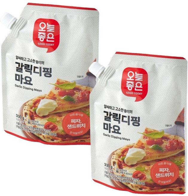 오늘좋은 갈릭디핑마요, 2개, 330g