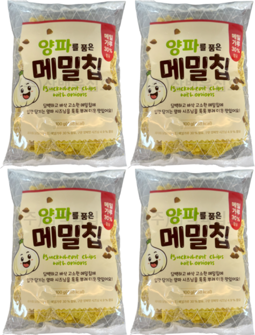 양파를 품은 메밀칩, 100g, 4개