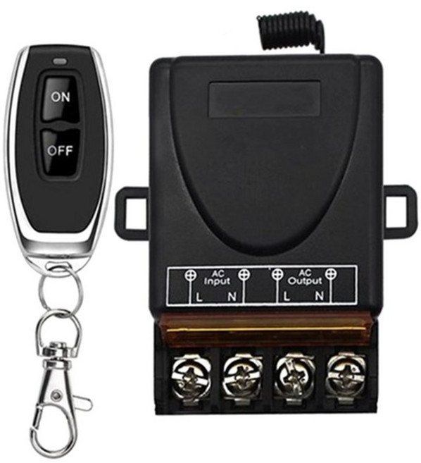 AC 220V 30A 1CH 433MHZ 무선 원격 제어 스위치 RF 릴레이 수신기 끄기/전기 어플라이언스 램프의 송신기 on, 검은색