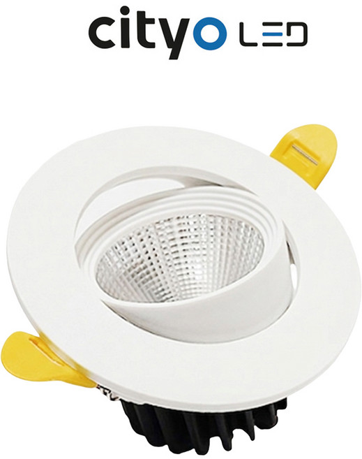 씨티오 LED 75mm(3인치) 8W COB 직회전 다운라이트 할로겐 일체형 매립등 매입등, 1개, 8W COB 주백색