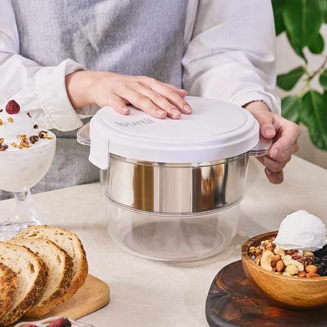 버틸 유청분리기 2.6L 그릭요거트 메이커 리코타치즈만들기, 1개, 화이트