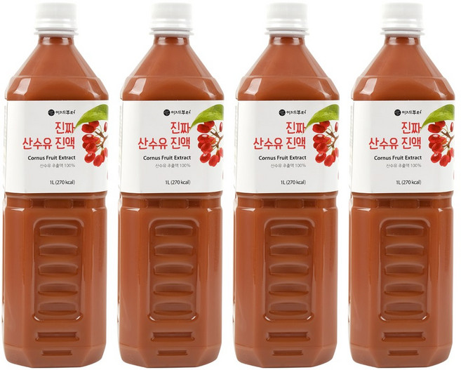 이제부터 진짜 산수유 진액, 1L, 4개