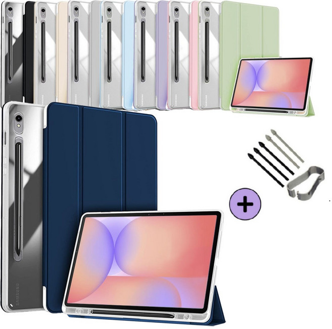 케이스나라 갤럭시탭 S10 Lite 라이트 10.9 호환 투명 클리어 S펜슬 수납 케이스 커버 보호 SM-X400 X406N, 실버그레이, 1개