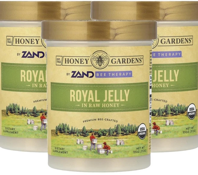 잔드 로열 젤리 인 로우 허니 Sand Royal Jelly In Raw Honey 312g, 3개 - 쿠팡