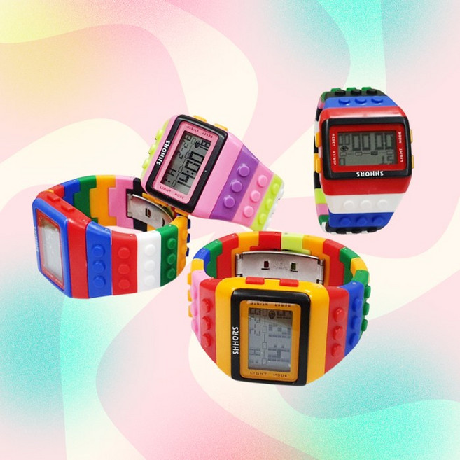 블럭 디지털 손목시계