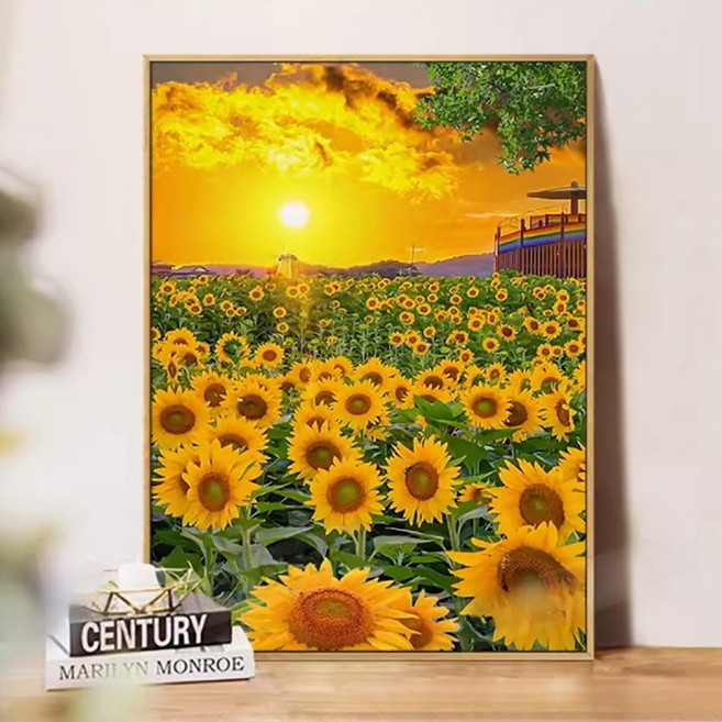 데일리베러 초보도 완성 유화 명화그리기, 해바라기, 40cmx50cm, 1개