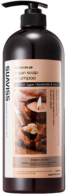 수아비스 아르간 두피 케어 샴푸, 1L, 1개