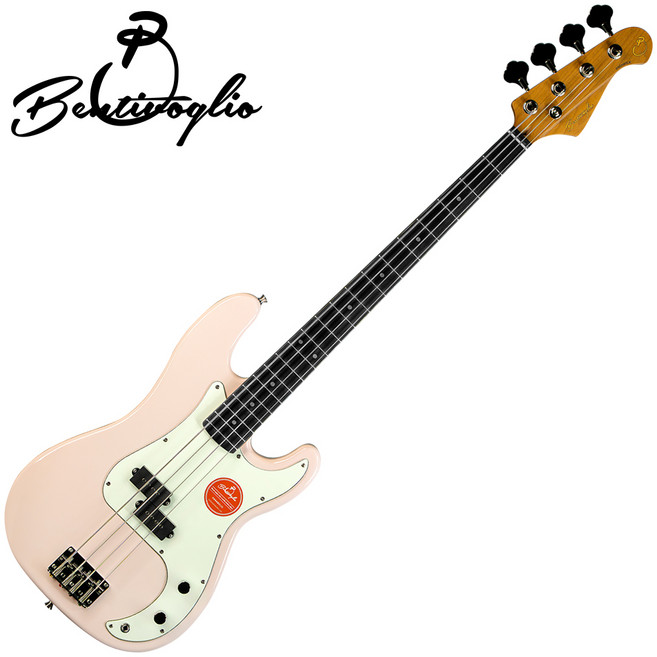 벤티볼리오 P1W-LITE 입문용 프레시전 베이스 기타, HP (허니 핑크), 1개